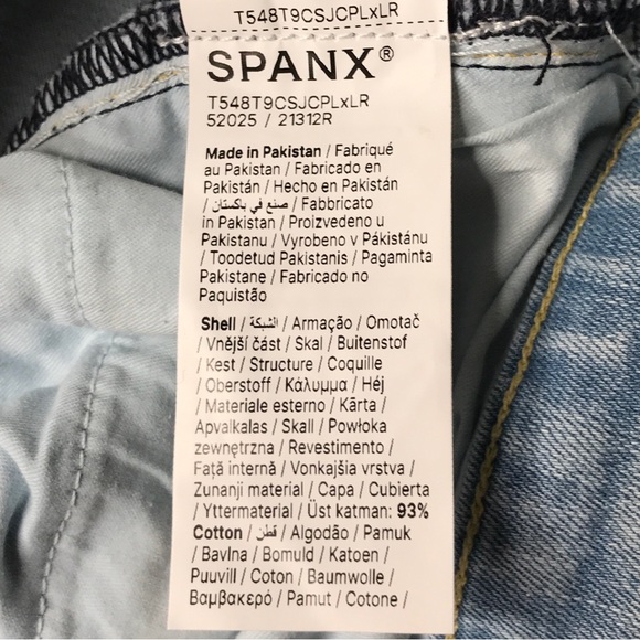 NWT Women's 16 SPANX Lycra Fitsense Flare Jean Turner Wash Denim Jeans High Rise - Picture 11 of 11